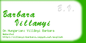barbara villanyi business card